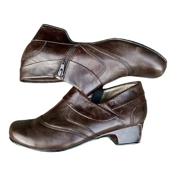 JOSEF SEIBEL Leather Ankle Bootie Women’s Size US 6 - 6.5 Brown vintage slip ons - Picture 5 of 12